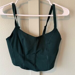 aerie Black Cropped Bustier Tank Top